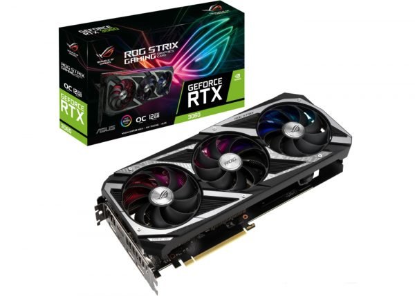 NVIDIA ASUS ROG STRIX GeForce RTX3060 OC Edition 12GB Graphics Card ROG STRIX RTX3060 O12G GAMING