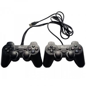 crystal cy 704s2 2 x manettes usb for pc 2 dualshock joypad in 1