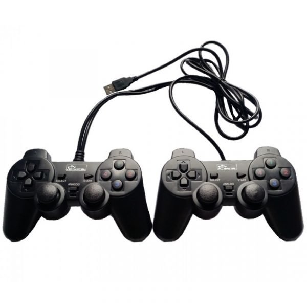 crystal cy 704s2 2 x manettes usb for pc 2 dualshock joypad in 1
