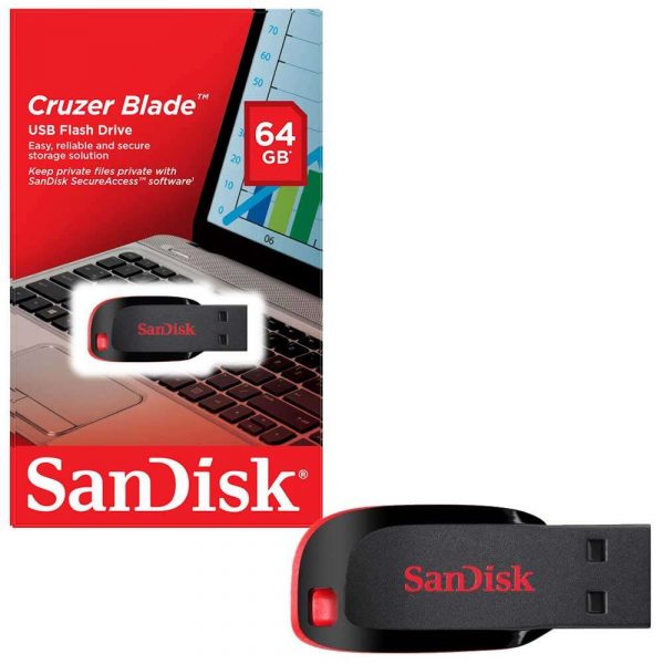 SanDisk Cruzer Blade 64GB USB 2.0 Flash Drive - Fgee Technology